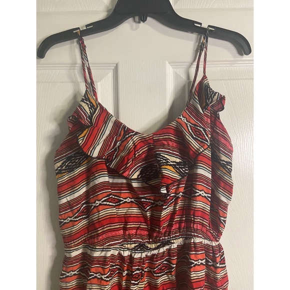 Boho Spaghetti Strap Dress With Adjustable Straps Cinched Waist Size X-Large - Picture 2 of 7